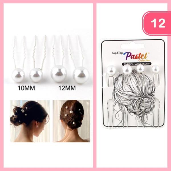 PEARL BRIDAL HAIR PIN (12 UNITS)