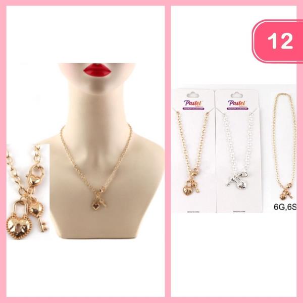 LOCK KEY NECKLACE (12 UNITS)