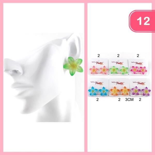 FLOWER POST EARRING (12 UNITS)