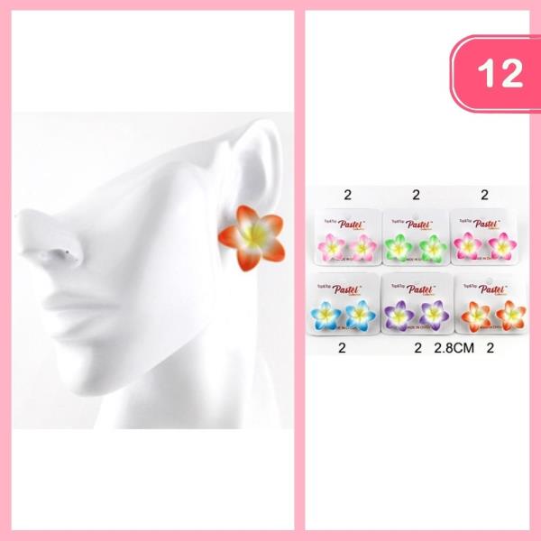 HAWAII FLOWER POST EARRING (12 UNITS)