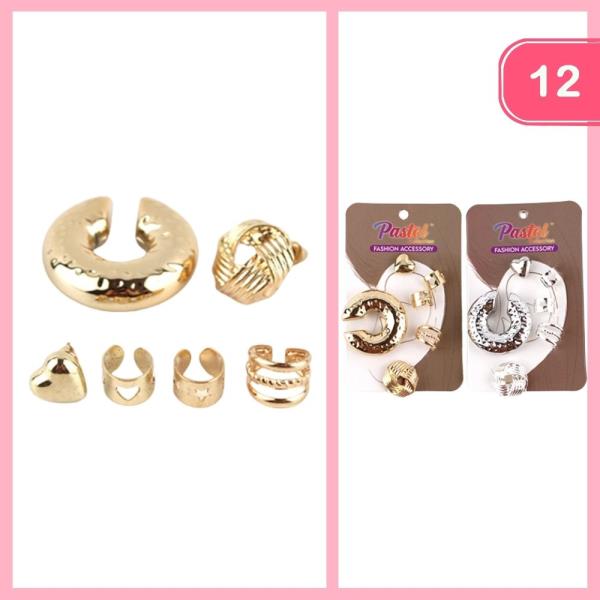 METAL CUFF EARRINGS (12 UNITS)