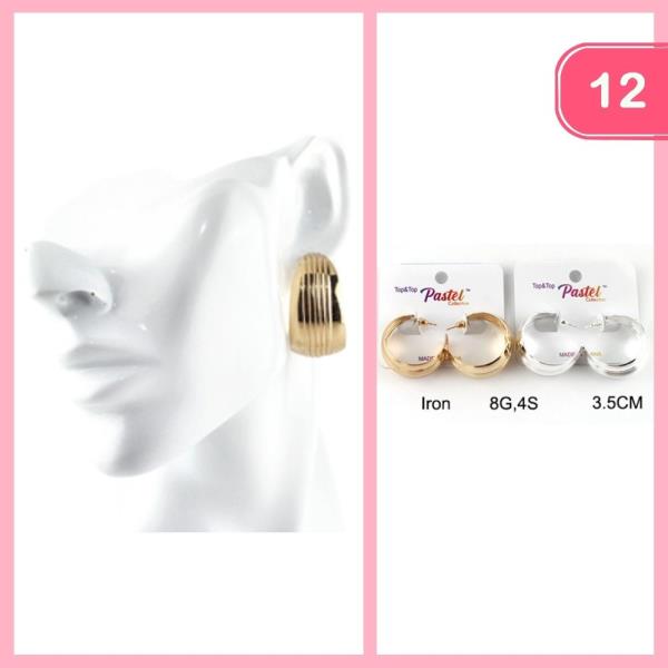 CHUNKY HOOP EARRING (12 UNITS)