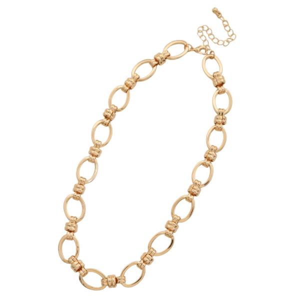 OVAL LINK METAL NECKLACE
