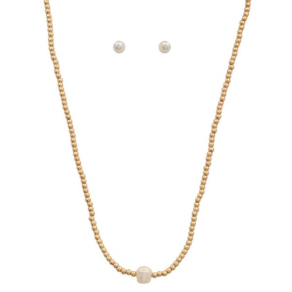 PEARL BALL BEAD NECKLACE