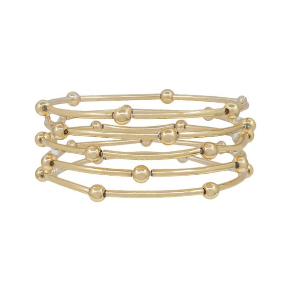 PIPE METAL CCB ACCENT STRETCH BRACELET