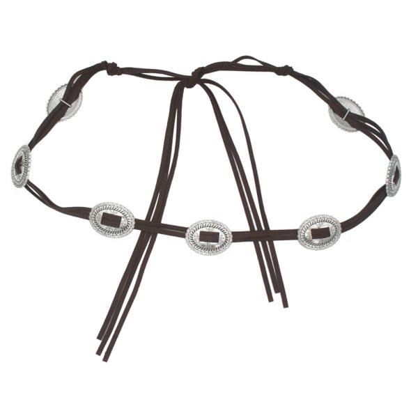 FAUX SUEDE SLIDER WRAP BELT