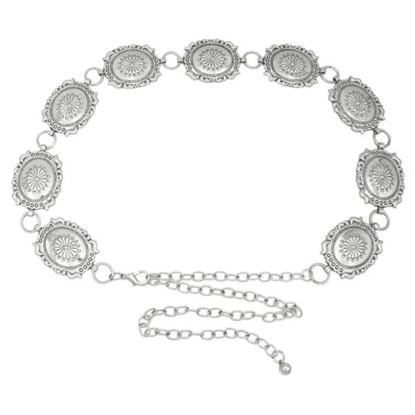 SOUTH WESTERN FLORETTE CONCHO CHAIN BELT