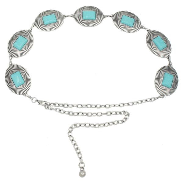 RIBBED SWIRL CAB BOHO CHAIN BELT