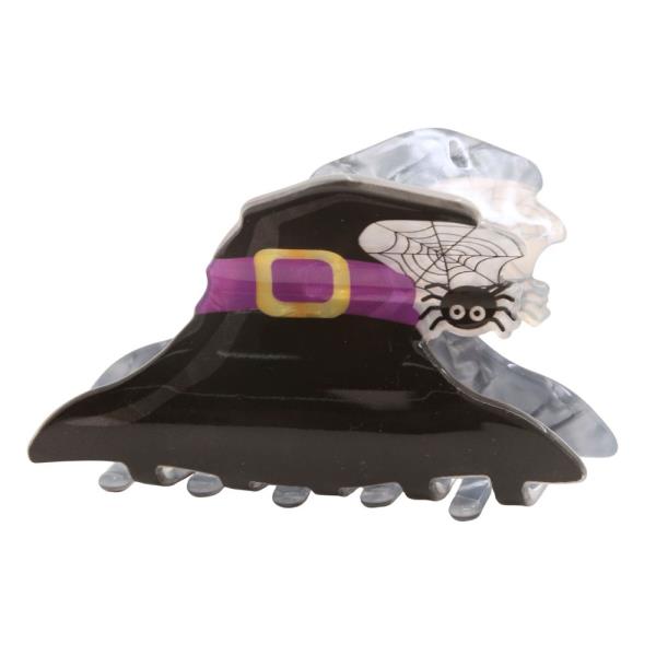 WITCH HAT SPIDER WEB CLAW HAIR CLIP