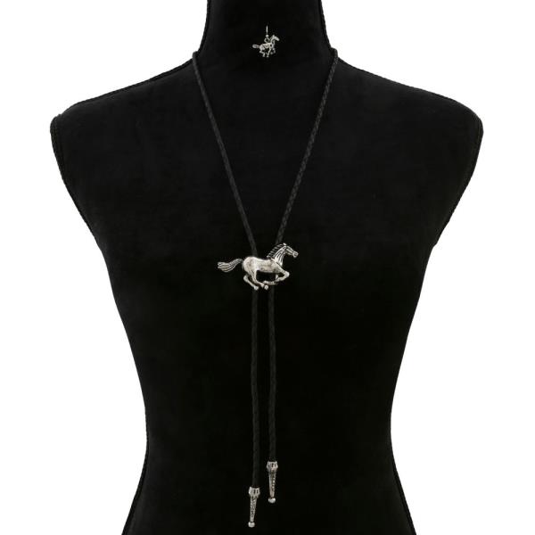 WESTERN STYLE HORSE LONG ADJUSTABLE NECKLACE