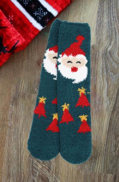 CHRISTMAS FUZZY SOCKS SET 12 PAIRS