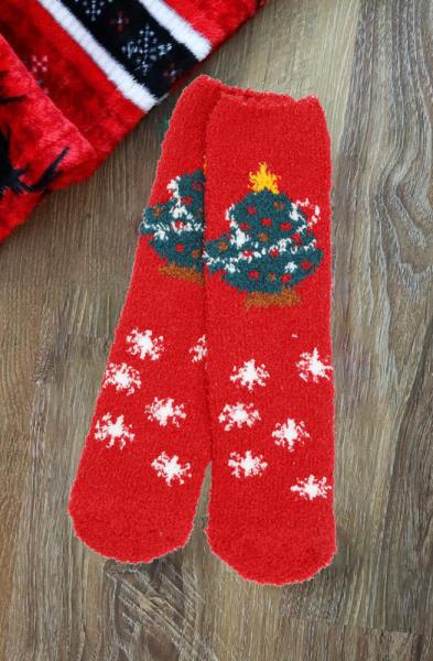 CHRISTMAS FUZZY SOCKS SET 12 PAIRS