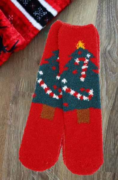 CHRISTMAS FUZZY SOCKS SET 12 PAIRS