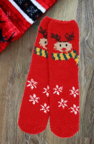 CHRISTMAS FUZZY SOCKS SET 12 PAIRS