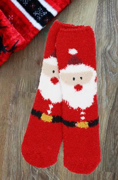 CHRISTMAS FUZZY SOCKS SET 12 PAIRS