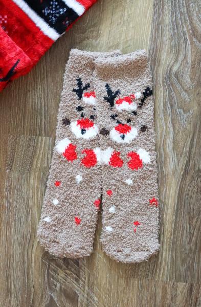 CHRISTMAS FUZZY SOCKS SET 12 PAIRS