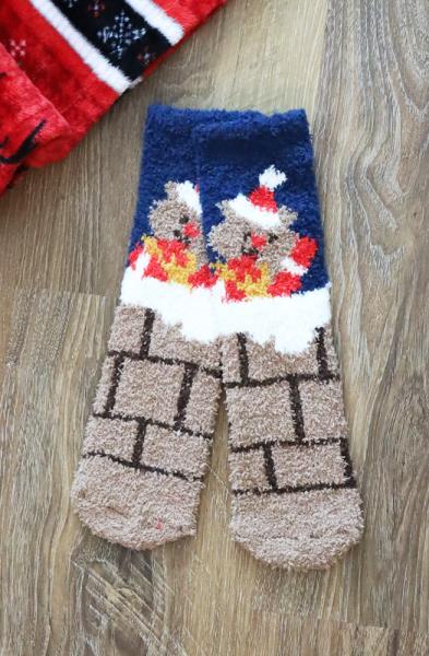 CHRISTMAS FUZZY SOCKS SET 12 PAIRS