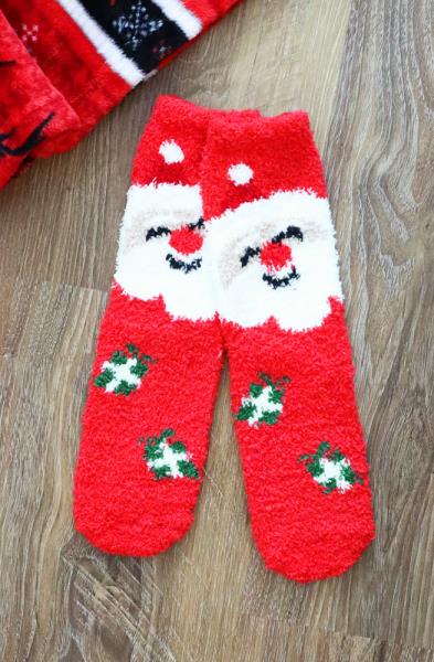 CHRISTMAS FUZZY SOCKS SET 12 PAIRS
