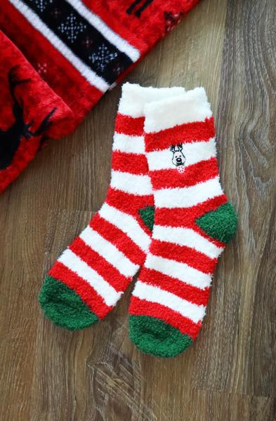CHRISTMAS FUZZY SOCKS SET 12 PAIRS
