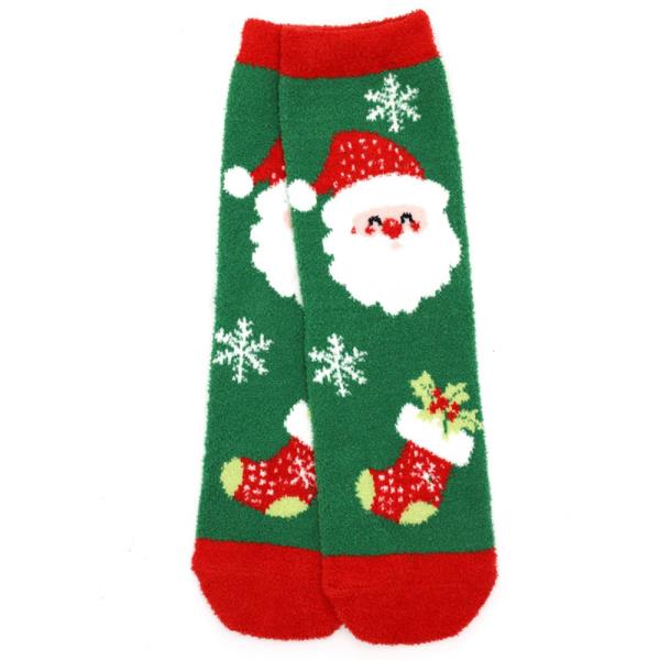 CHRISTMAS FUZZY SOCKS SET 12 PAIRS