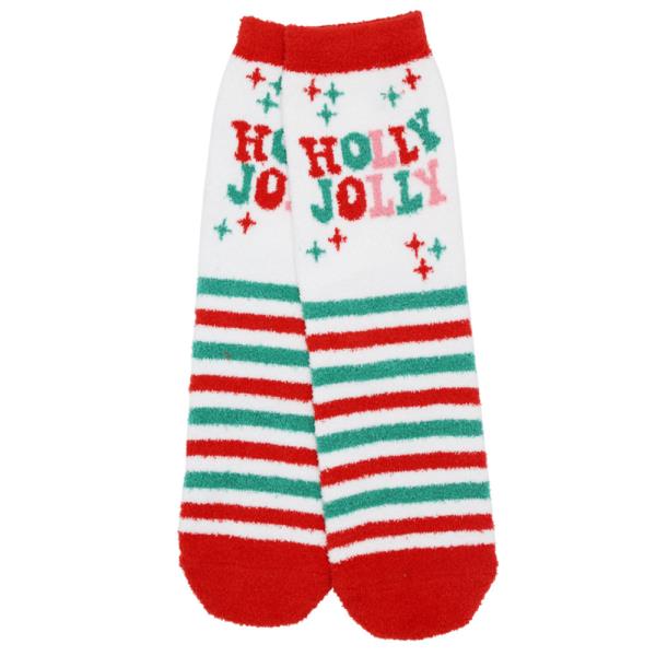 CHRISTMAS FUZZY SOCKS SET 12 PAIRS