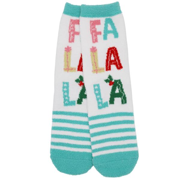 CHRISTMAS FUZZY SOCKS SET 12 PAIRS
