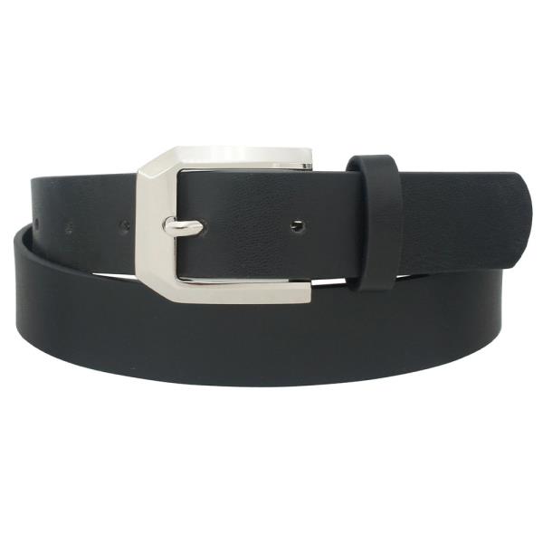 FAUX LEATHER SIMPLE METAL BUCKLE BELT