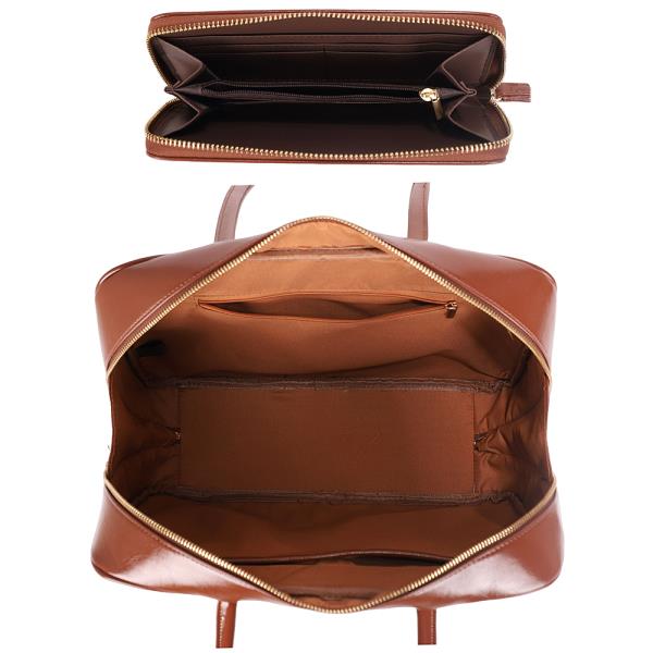 2IN1 SMOOTH SHOULDER BAG W WALLET SET