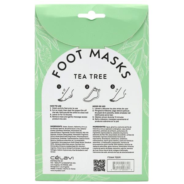 CELAVI FOOT MASK TEA TREE 3 PAIRS