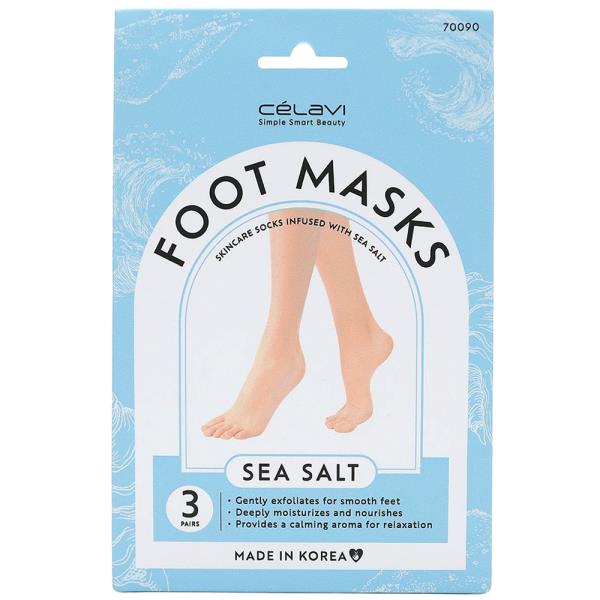 CELAVI FOOT MASK SEA SALT 3 PAIRS