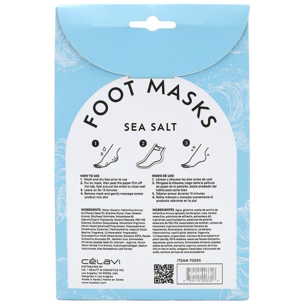 CELAVI FOOT MASK SEA SALT 3 PAIRS