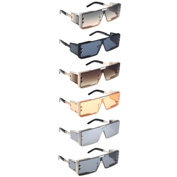 SQUARE BOX SIDE DESIGN SUNGLASSES 1DZ