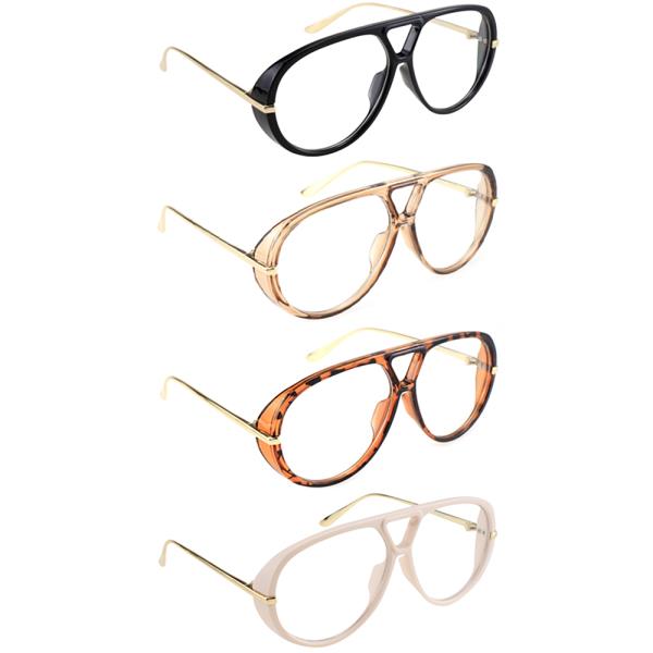 MODERN ROUND AVIATORS DESIGN CLEAR SUNGLASSES 1DZ