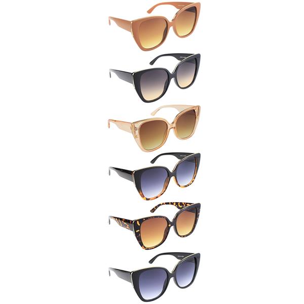 SQUARE CAT EYE SUNGLASSES 1DZ