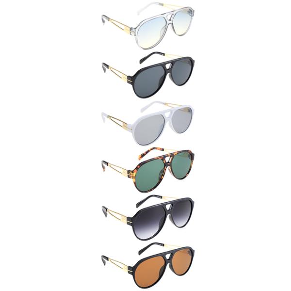 ROUNDED AVIATORS DESIGN SUNGLASSES 1DZ
