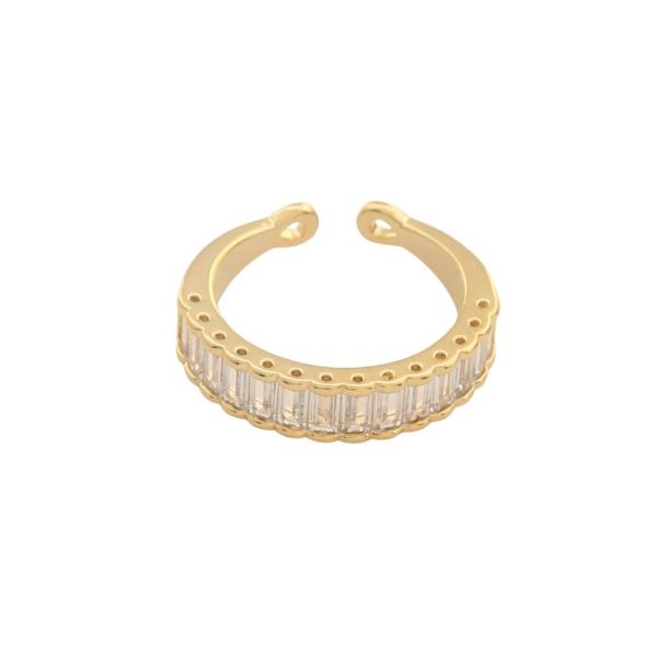 SODAJO CZ GOLD DIPPED ADJUSTABLE RING