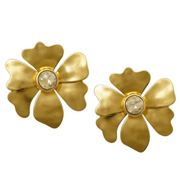 METAL FLOWER EARRING