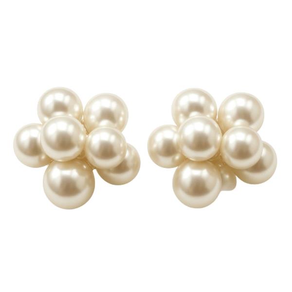 PEARL BEAD CLUSTER EARRING