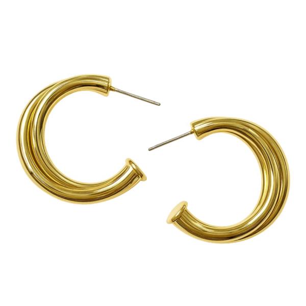 DOUBLE OPEN HOOP EARRING