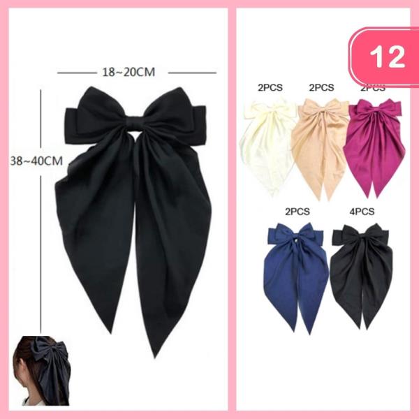 SILK HAIR BOW (12 UNITS)