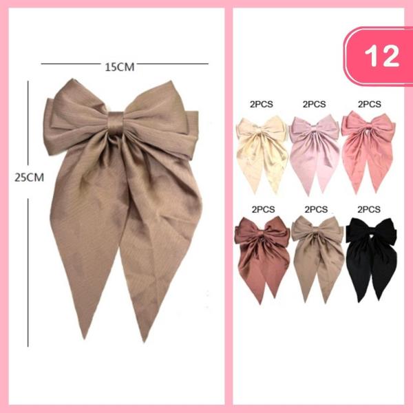 LONG TAIL HAIR BOW (12 UNITS)