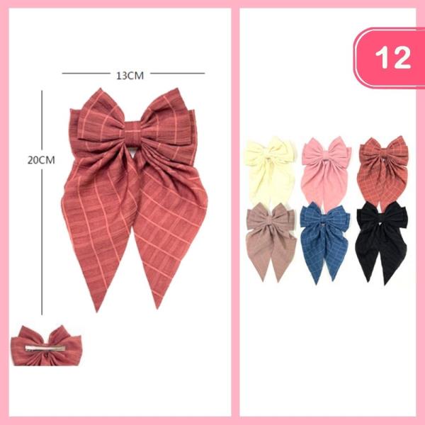 LONG TAIL HAIR BOW (12 UNITS)