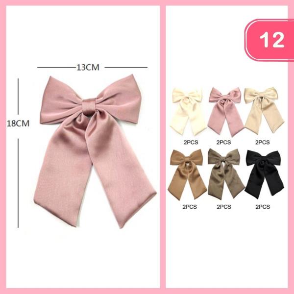 SILK HAIR BOW (12 UNITS)