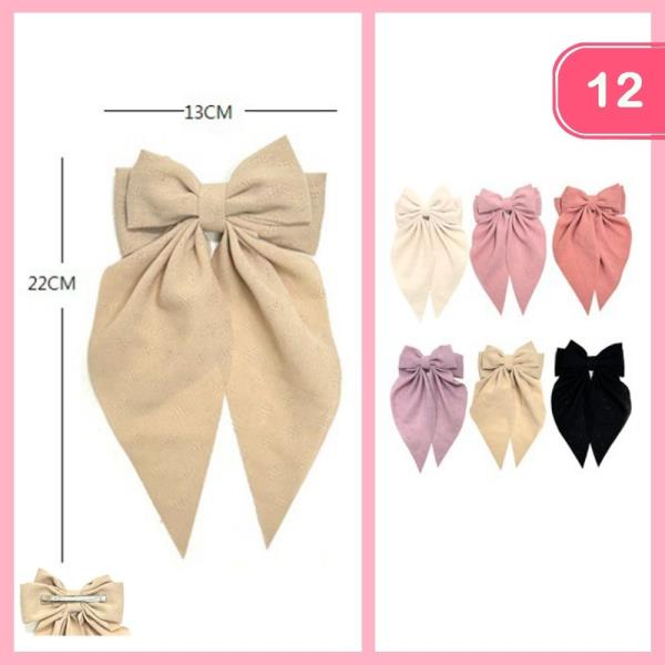 LONG TAIL HAIR BOW (12 UNITS)