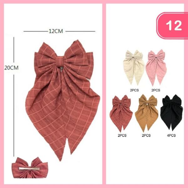 LONG TAIL HAIR BOW (12 UNITS)