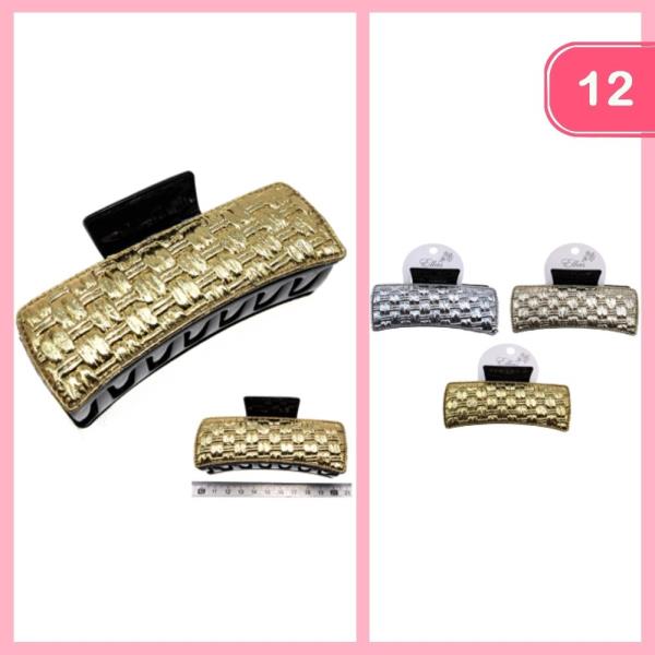 TEXTURED HAIR CLAW CLIP (12 UNITS)