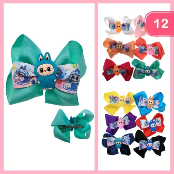 RIBBON HAIR BOW (12 UNITS)