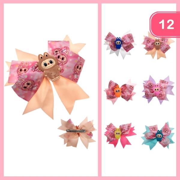 RIBBON HAIR BOW (12 UNITS)