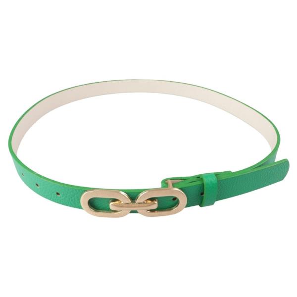 LINK DESIGN BUCKLE SKINNY BELT
