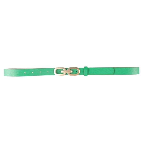 LINK DESIGN BUCKLE SKINNY BELT
